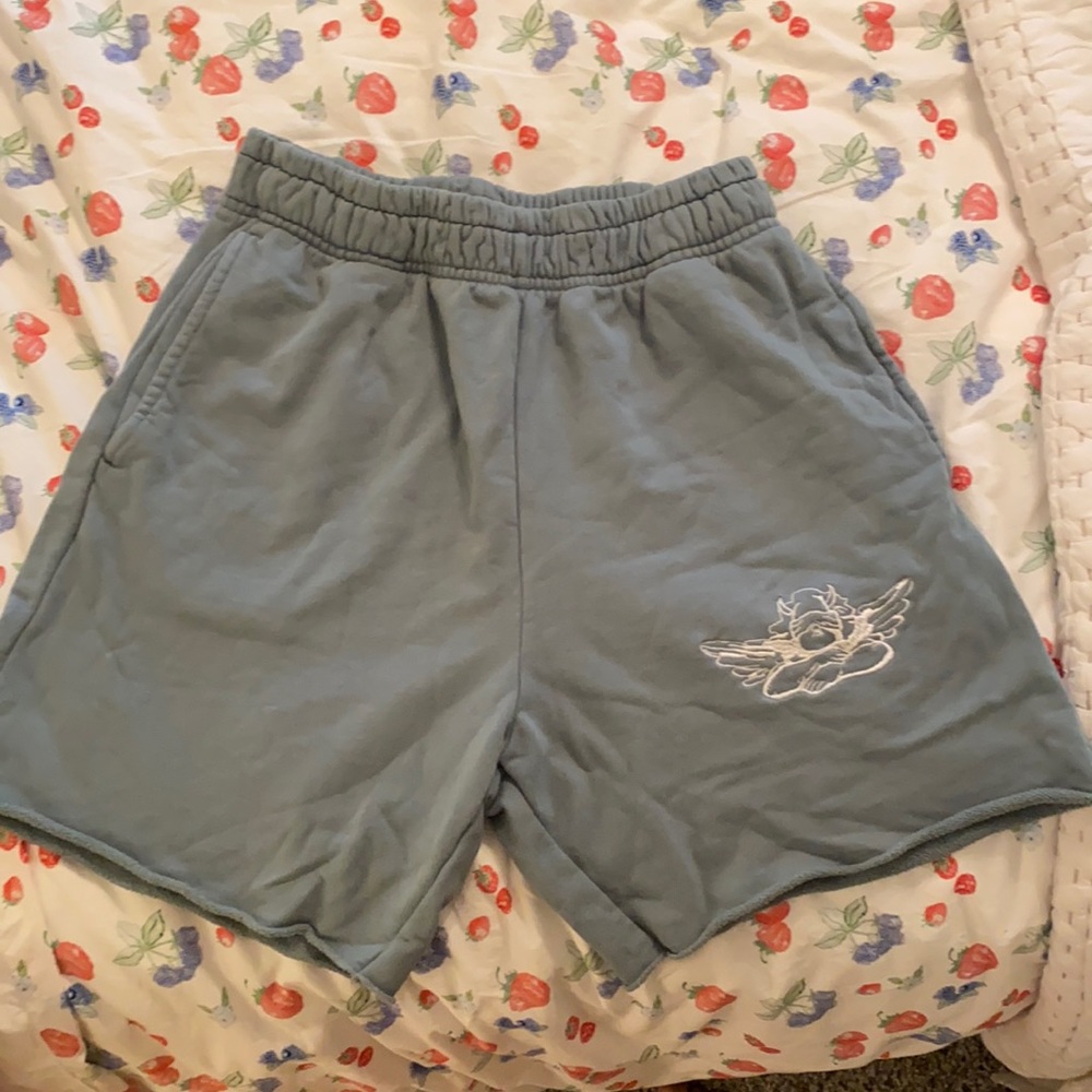 boys lie sweat shorts in green